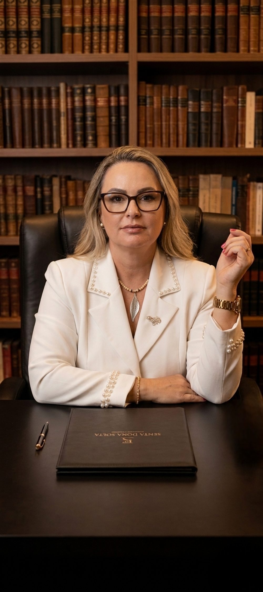 Dra. Verônica Franco no escritório